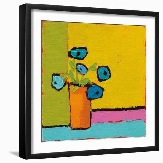 Orange Vase Bright-Phyllis Adams-Framed Art Print