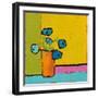 Orange Vase Bright-Phyllis Adams-Framed Art Print