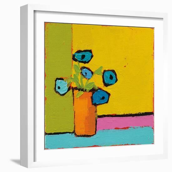 Orange Vase Bright-Phyllis Adams-Framed Art Print