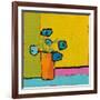 Orange Vase Bright-Phyllis Adams-Framed Art Print