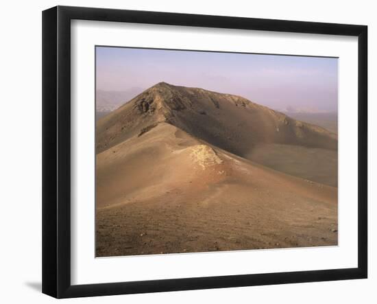 Orange Volcano Crater, Timanfaya National Park (Fire Mountains), Lanzarote, Canary Islands, Spain-Ken Gillham-Framed Photographic Print