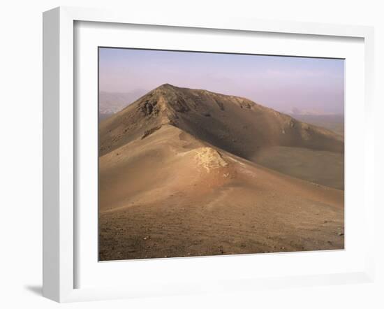 Orange Volcano Crater, Timanfaya National Park (Fire Mountains), Lanzarote, Canary Islands, Spain-Ken Gillham-Framed Photographic Print