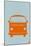 Orange VW Bus-NaxArt-Mounted Art Print
