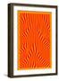 Orange Wavy Lines-Incado-Framed Art Print