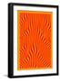 Orange Wavy Lines-Incado-Framed Art Print