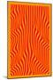 Orange Wavy Lines-Incado-Mounted Art Print