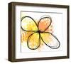 Orange Yellow Abstract Flower-Irena Orlov-Framed Art Print