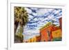 Orange Yellow Town Streets, San Miguel de Allende, Mexico.-William Perry-Framed Premium Photographic Print