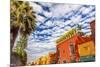 Orange Yellow Town Streets, San Miguel de Allende, Mexico.-William Perry-Mounted Premium Photographic Print