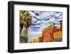 Orange Yellow Town Streets, San Miguel de Allende, Mexico.-William Perry-Framed Photographic Print