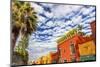 Orange Yellow Town Streets, San Miguel de Allende, Mexico.-William Perry-Mounted Photographic Print