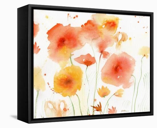 Orange Yellow-Sheila Golden-Framed Stretched Canvas