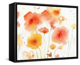 Orange Yellow-Sheila Golden-Framed Stretched Canvas