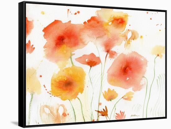 Orange Yellow-Sheila Golden-Framed Stretched Canvas