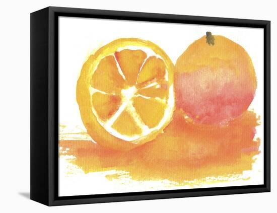 Orange-Wolf Heart Illustrations-Framed Stretched Canvas