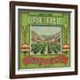 Orangedale Orange Label - Redlands, CA-Lantern Press-Framed Art Print