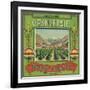 Orangedale Orange Label - Redlands, CA-Lantern Press-Framed Art Print