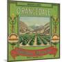 Orangedale Orange Label - Redlands, CA-Lantern Press-Mounted Art Print