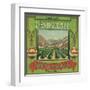 Orangedale Orange Label - Redlands, CA-Lantern Press-Framed Art Print