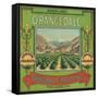 Orangedale Orange Label - Redlands, CA-Lantern Press-Framed Stretched Canvas