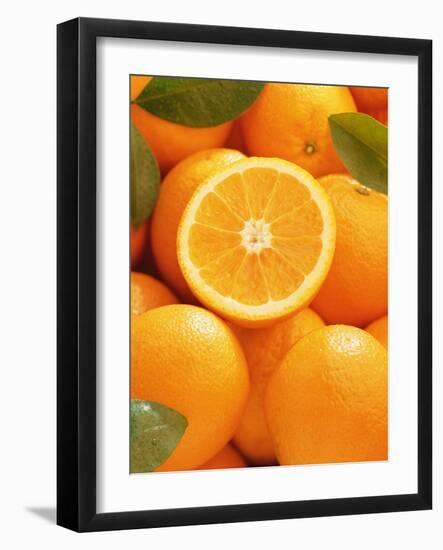 Oranges and Cut Orange, 1996-Norman Hollands-Framed Premium Photographic Print