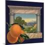 Oranges and Orchard - Citrus Crate Label-Lantern Press-Mounted Art Print