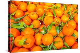 Oranges displayed in market in Shepherd's Bush, London, U.K.-Richard Wright-Stretched Canvas