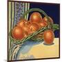 Oranges in Basket - Citrus Crate Label-Lantern Press-Mounted Art Print