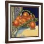 Oranges in Basket - Citrus Crate Label-Lantern Press-Framed Art Print