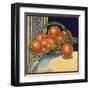 Oranges in Basket - Citrus Crate Label-Lantern Press-Framed Art Print