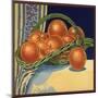 Oranges in Basket - Citrus Crate Label-Lantern Press-Mounted Art Print