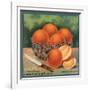 Oranges in Bowl - Alhambra, California - Citrus Crate Label-Lantern Press-Framed Art Print