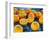 Oranges, Wood, Board, Blue, Harvest, Fruit, Citrus Fruits-Axel Killian-Framed Photographic Print