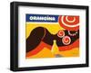 Orangina Sparkling Soda - Beach Bikini Ad-Bernard Villemot-Framed Art Print