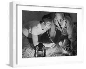 Orangutan Being Treated by Circus Veterinarian-Francis Miller-Framed Photographic Print