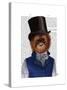 Orangutan in Top Hat-Fab Funky-Stretched Canvas