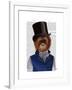 Orangutan in Top Hat-Fab Funky-Framed Art Print