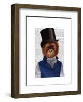 Orangutan in Top Hat-Fab Funky-Framed Art Print