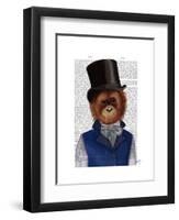 Orangutan in Top Hat-Fab Funky-Framed Art Print