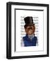 Orangutan in Top Hat-Fab Funky-Framed Art Print