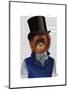 Orangutan in Top Hat-Fab Funky-Mounted Art Print