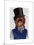 Orangutan in Top Hat-Fab Funky-Mounted Art Print