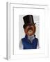 Orangutan in Top Hat-Fab Funky-Framed Art Print