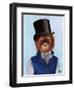 Orangutan in Top Hat-Fab Funky-Framed Art Print