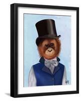 Orangutan in Top Hat-Fab Funky-Framed Art Print