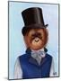 Orangutan in Top Hat-Fab Funky-Mounted Art Print