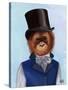 Orangutan in Top Hat-Fab Funky-Stretched Canvas