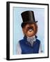 Orangutan in Top Hat-Fab Funky-Framed Art Print