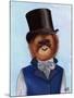 Orangutan in Top Hat-Fab Funky-Mounted Art Print