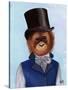 Orangutan in Top Hat-Fab Funky-Stretched Canvas